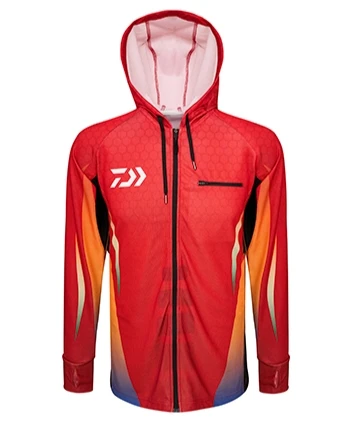 21 DAIWA DE-5606CS Mens Wholesale Fishing Clothing UPF50 Sun Protection  Long Sleeve Fishing Hoodie - Main Image