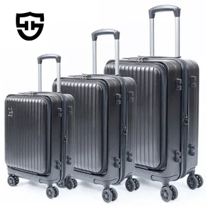 Waterproof Durable Hard Side Trolley Bag Luggage Front Open Spinner Luggage with TSA Lock 3 Piece  Travel Suitcase Set