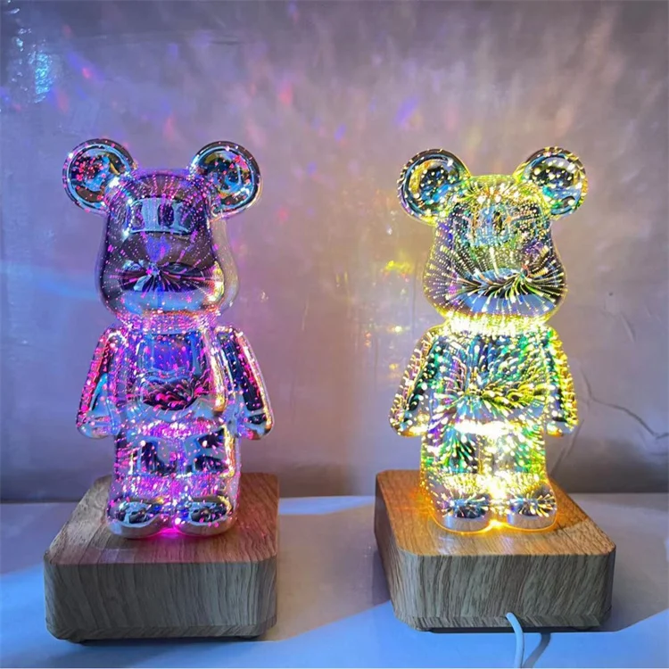 Créatif 3D Ours Nuit Lampe Art Déco Lampe Lumières LED Décoration