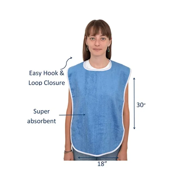 Bibs For Adults Men Women Eating Cloth For Elderly Seniors And Disabled Adjustable Super Soft