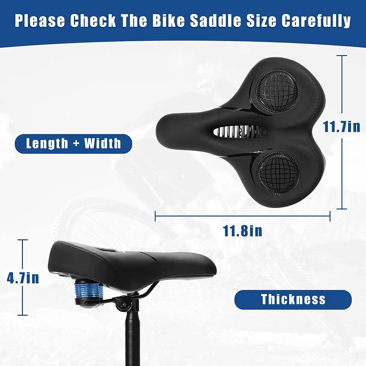 Comfortable Cycle Seats Cushion Factory Price Padded Fits Stationary