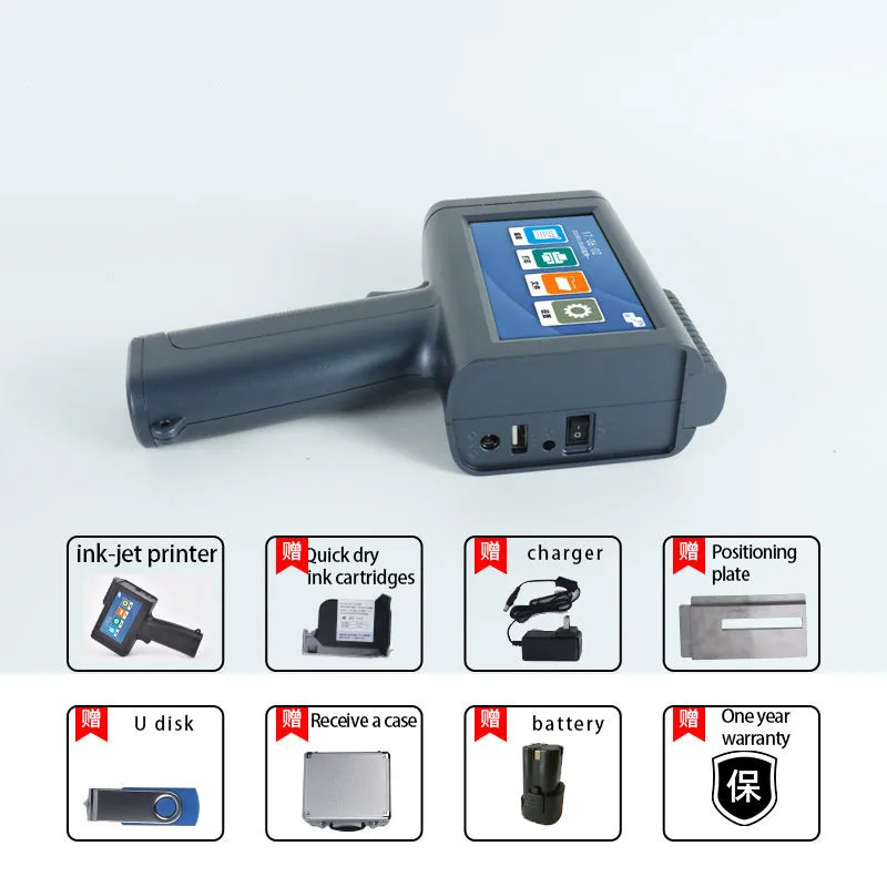 Ручной струйный принтер кодер для печати даты номер партии картонная коробка струйного принтера внешняя упаковочная пистолет