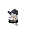 Double layered double window pencil case - black