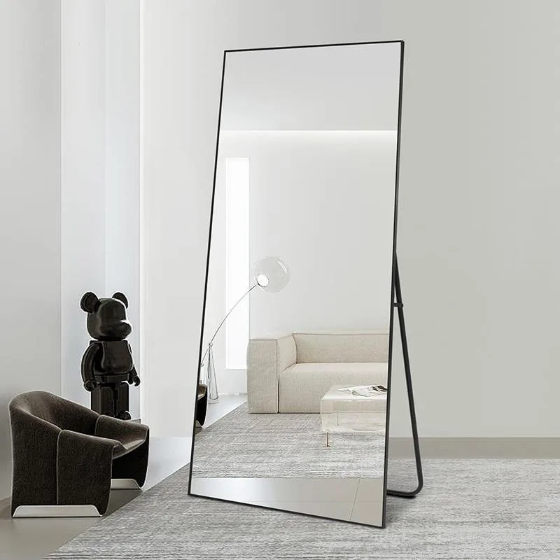 Simple Style Bedroom Dressing Mirror Designs Full Length Stand Mirror Right Angled Rectangular Full-length Mirror
