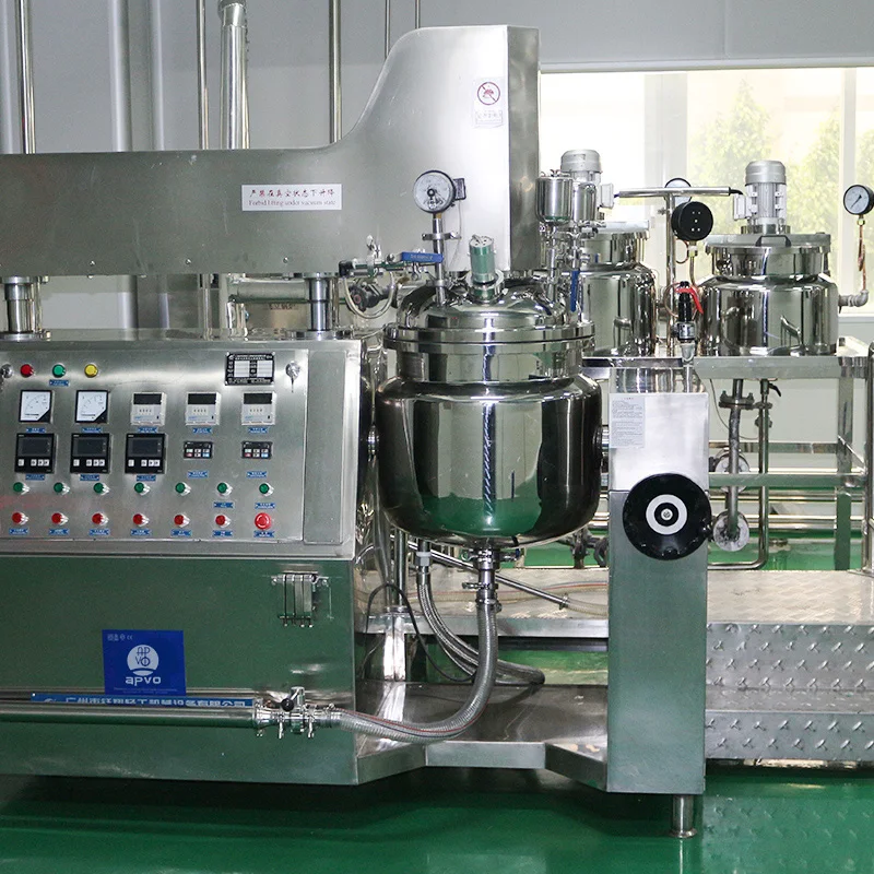 Vacuum Toothpaste Production Equipment Emulsifying Mixer Homogenizer Cosmetic Mixer Tank Shaving Cream Making Machine