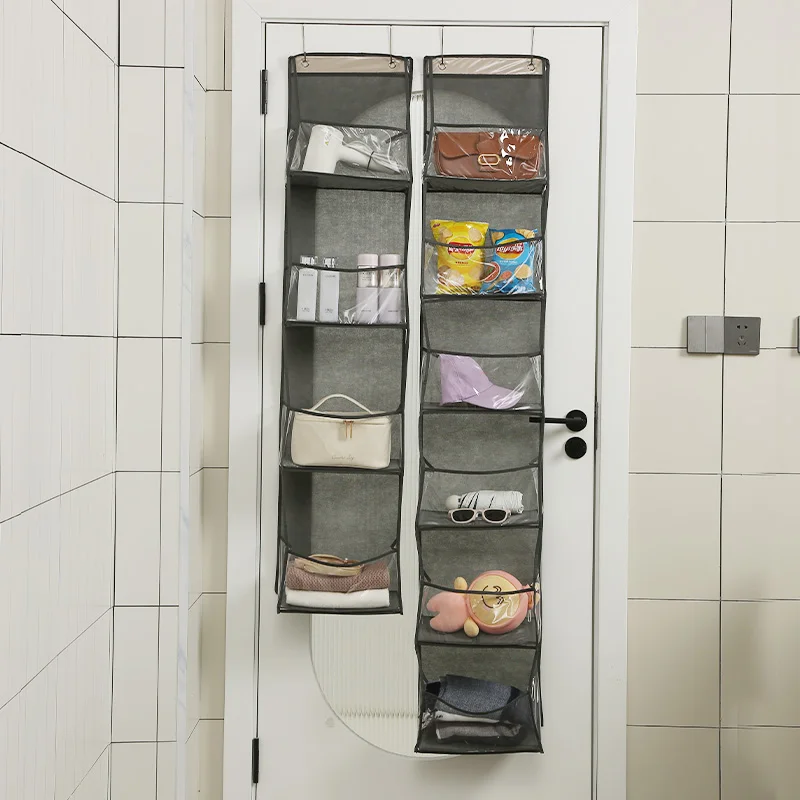Hngende Tasche ber der Tr zur Aufbewahrung von Handtaschen und  Kleinteilen mit 4 & 6 Fchern, Wandmontierter Stoff-Organizer mit  transparenten Taschen