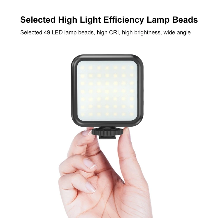 PULUZ Custom Mini Portable 64LED 3W Video Camera Light Fill Light for Photography Tiktoks Youtube Vlog for Camera