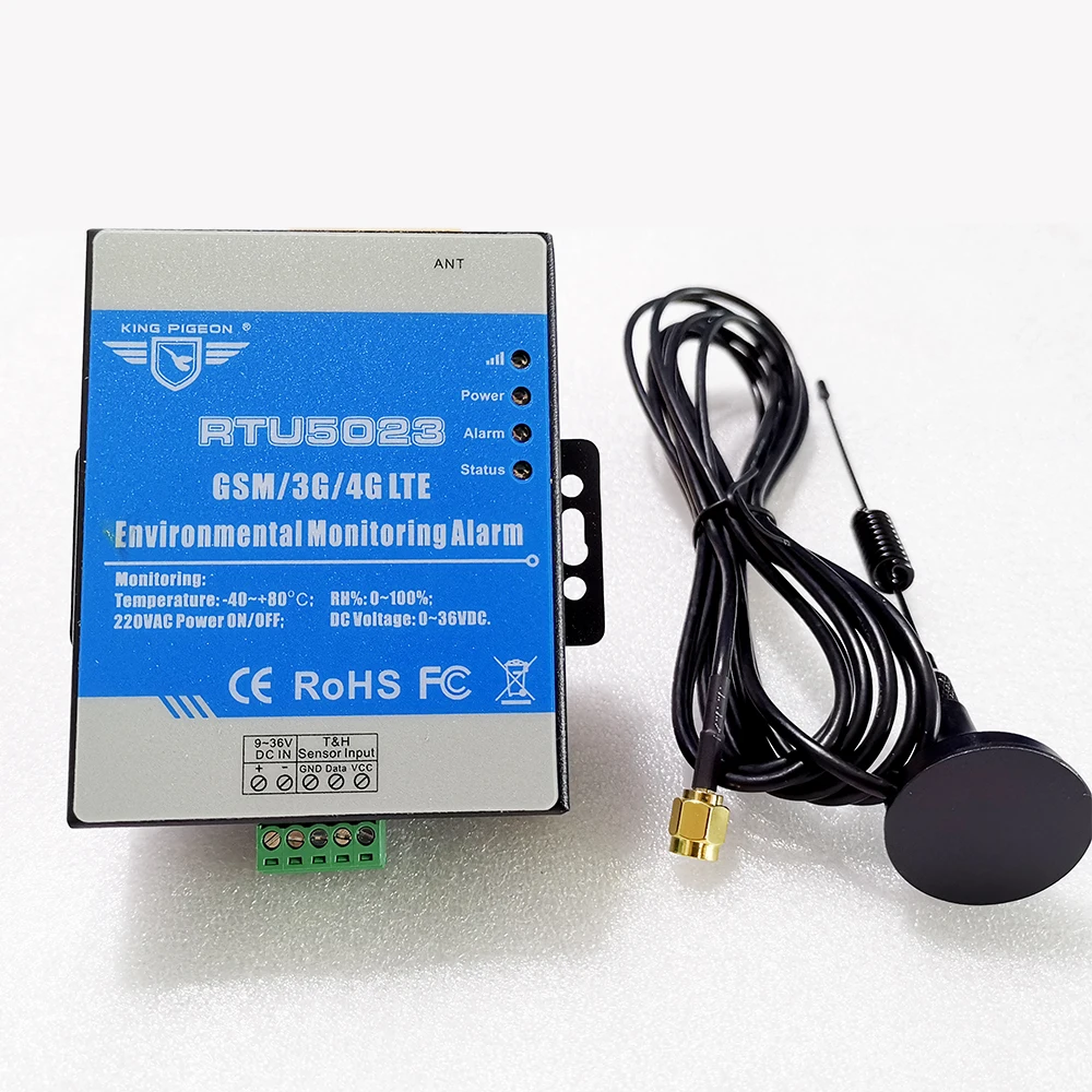 GSM 4G RTU Temperature Humidity Alarm Lost Alert Remote Monitor Support Timer Report APP Control RTU5023 with Temp Sensor