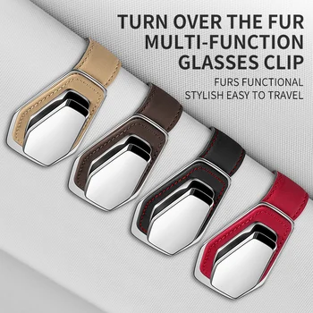 Automotive Universal Sunglass Clip Leather Sunglass holder Car visor Glass clip Ticket Card clip Visor accessory