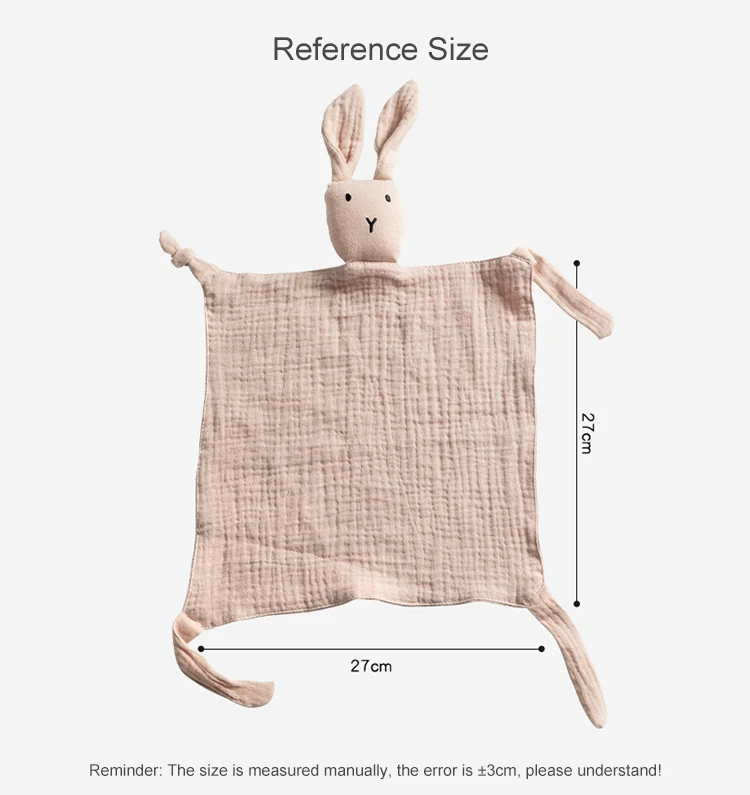Wholesale Cute Comforter Lovely Animal Cotton Blanket Muslin Bunny Baby Security Blanket Buy