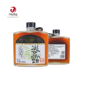 250Ml High Quality Oem Plum Wine Sake Type Alcoholic Drinks Brown Sugar Plum Wine