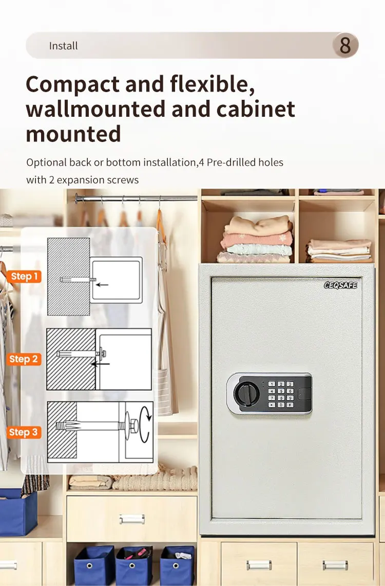 CEQSAFE Classic Hot Sales Small Safe Box Electronic Digital Code Mini Safe Box factory