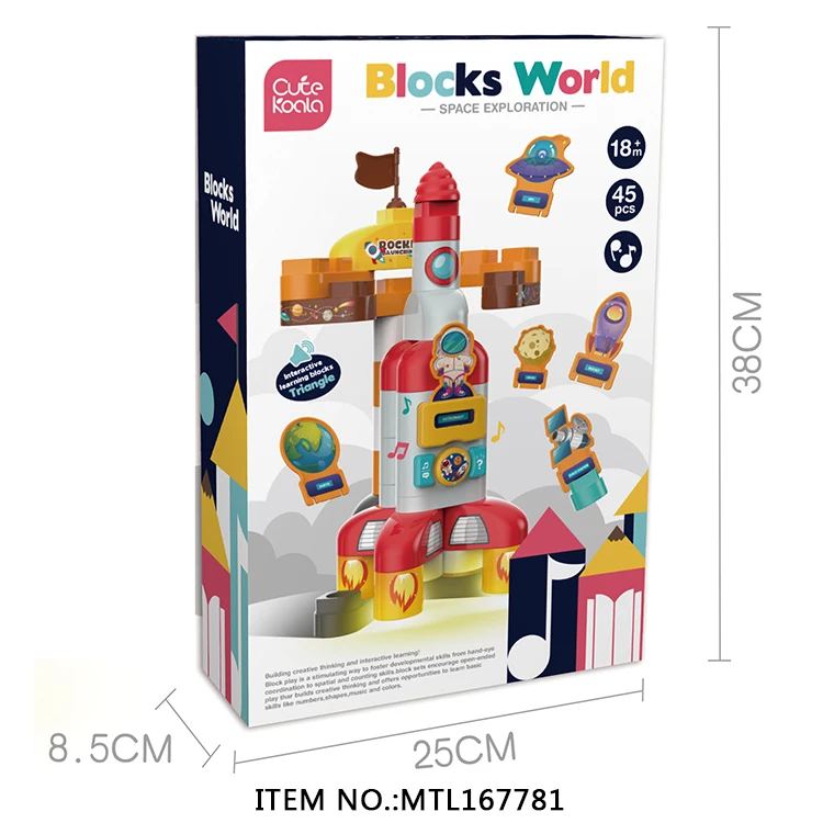 2022 New Arrival Building Block Toys for Kids Best Outer Space Other Block Toys with Music and Light