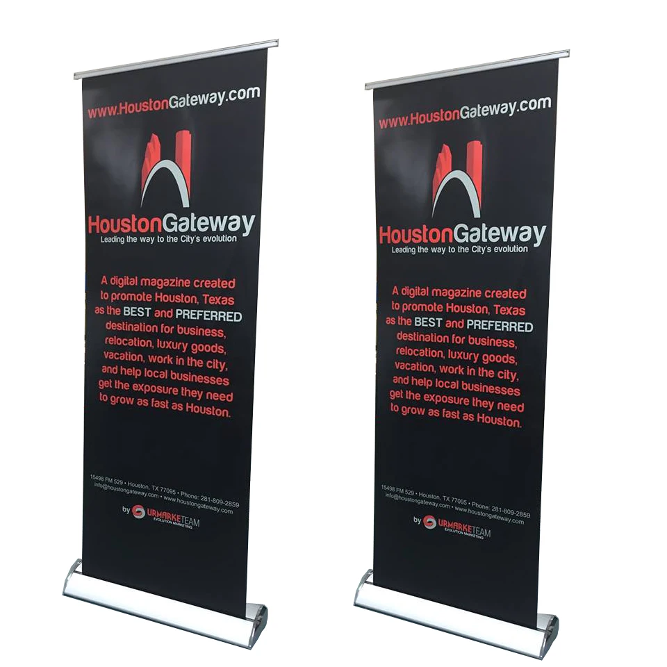 Custom Rollup Pull up Retractable Aluminium Recycle Roll up Banner Stand Display