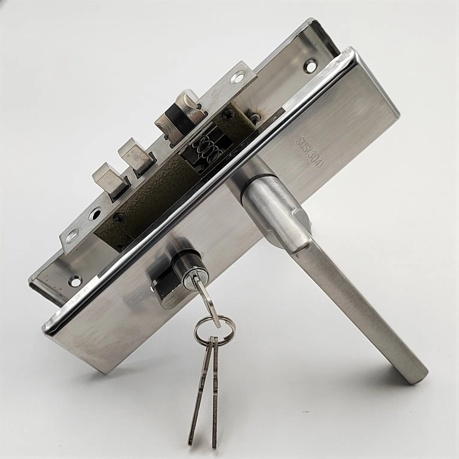 Stainless Steel Lever Door Lock And Steel Door Handle Lock Panel Door