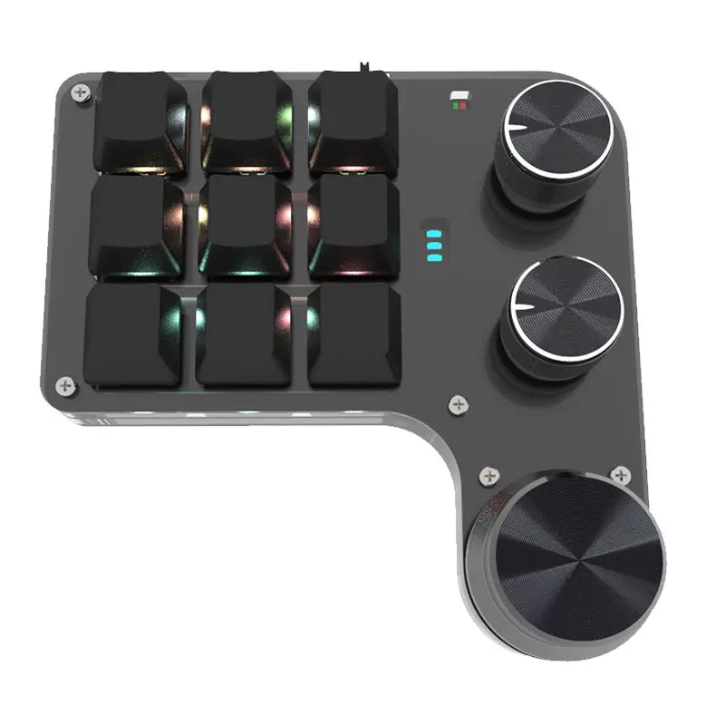 Amazon.co.jp: マクロカスタムノブキーボード 6キー RGB