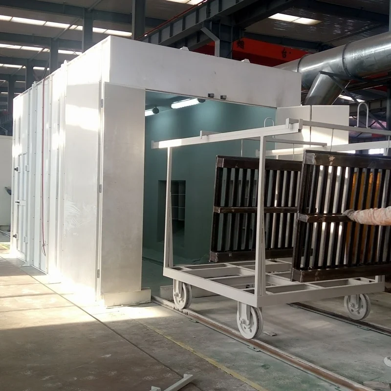 Equipment Automatic/manual Powder Coating Cyclone Spray Booth for Sale