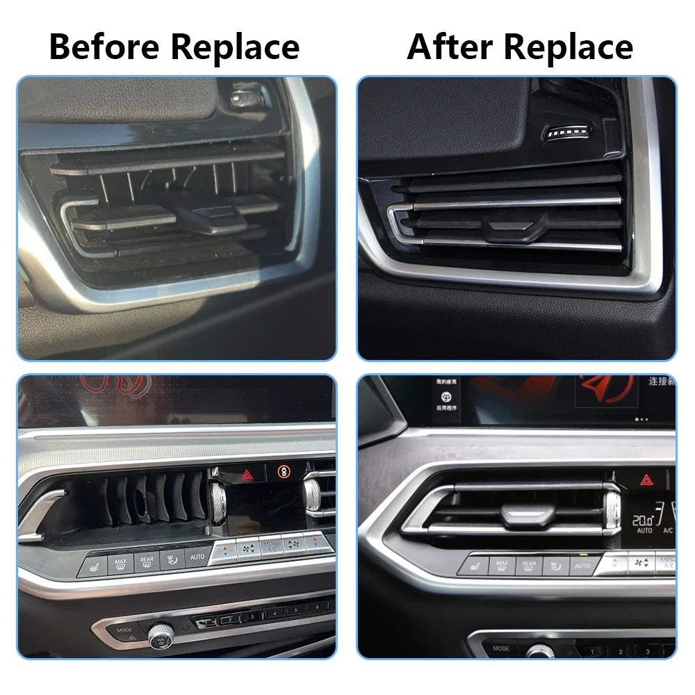 Car Dashboard Middle Left Right Air Conditioning AC Vent Outlet Grille ...