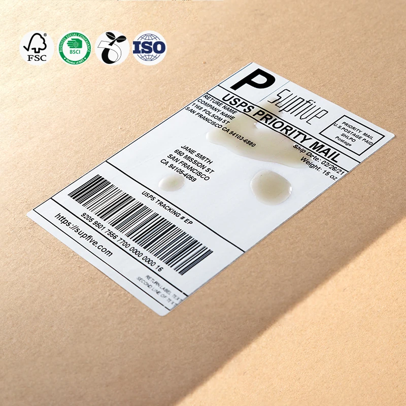 Перманентные 4х6 стеклянная рамка для термоэтикетки перфорированной 500 стеки перфорацией белого пересылка почтовых отправлений транспортные этикетки накладной наклейка