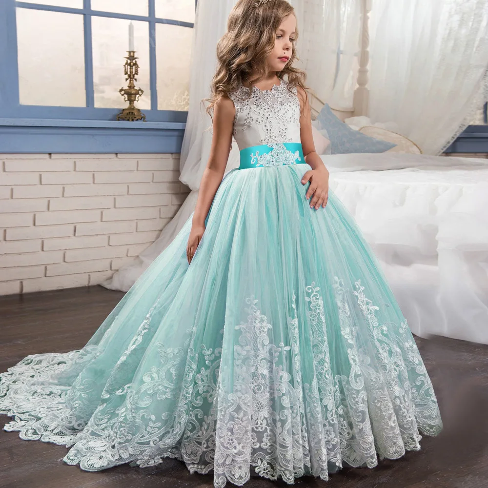Little Big Girls Party Gown Princess Elegant Lace India  Ubuy