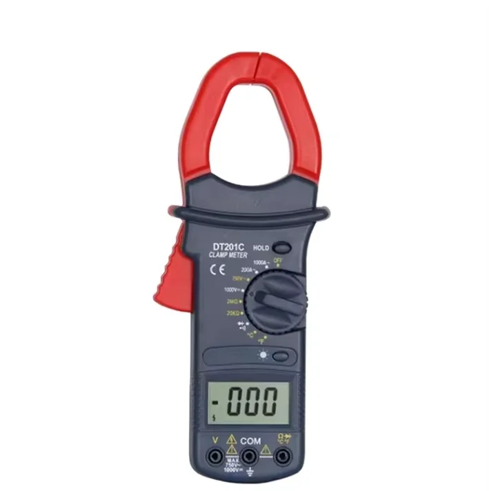 Durable and Quality Digital Tester Clamp Meter Multimeter for Wholesale DT201C