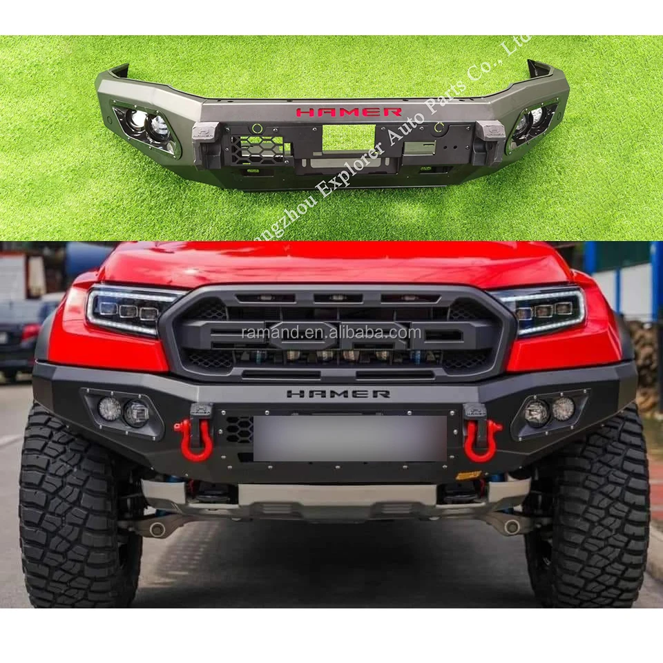 Hm Ranger Steel Front Bumper For Ranger T7 T8 Raptor Steel Bumper Bar ...