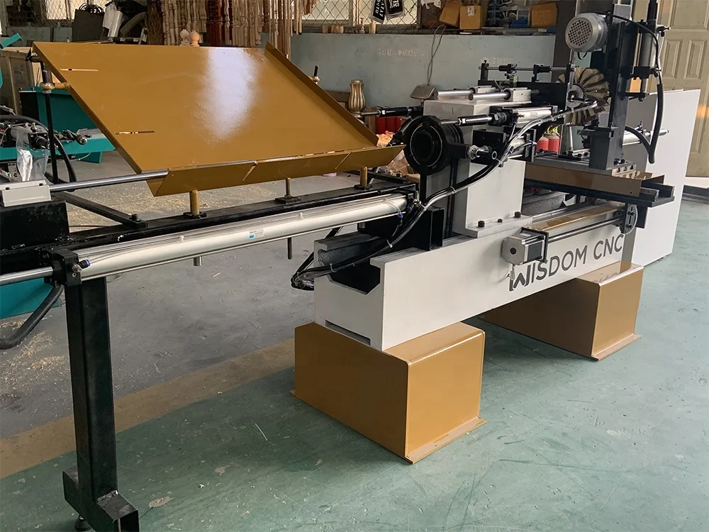 WS-L70 Auto Feeding Woodworking CNC Turning Lathe Machine for Small Wooden Knob Making Equipped Motor Gear Engine Core