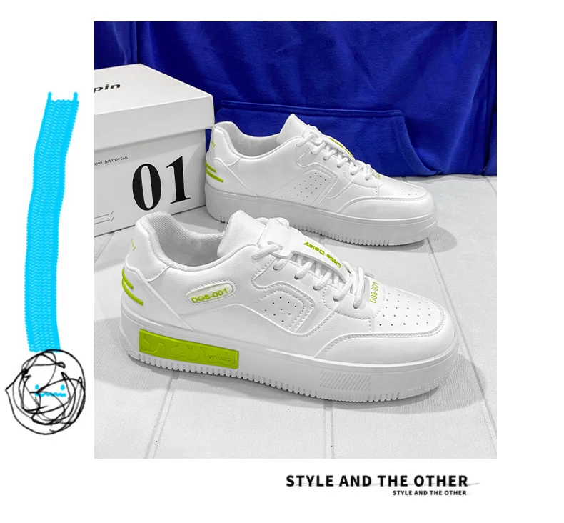 Bright green fashion style thick sole men shoes custom logo walking style sneaker good price men casual shoes