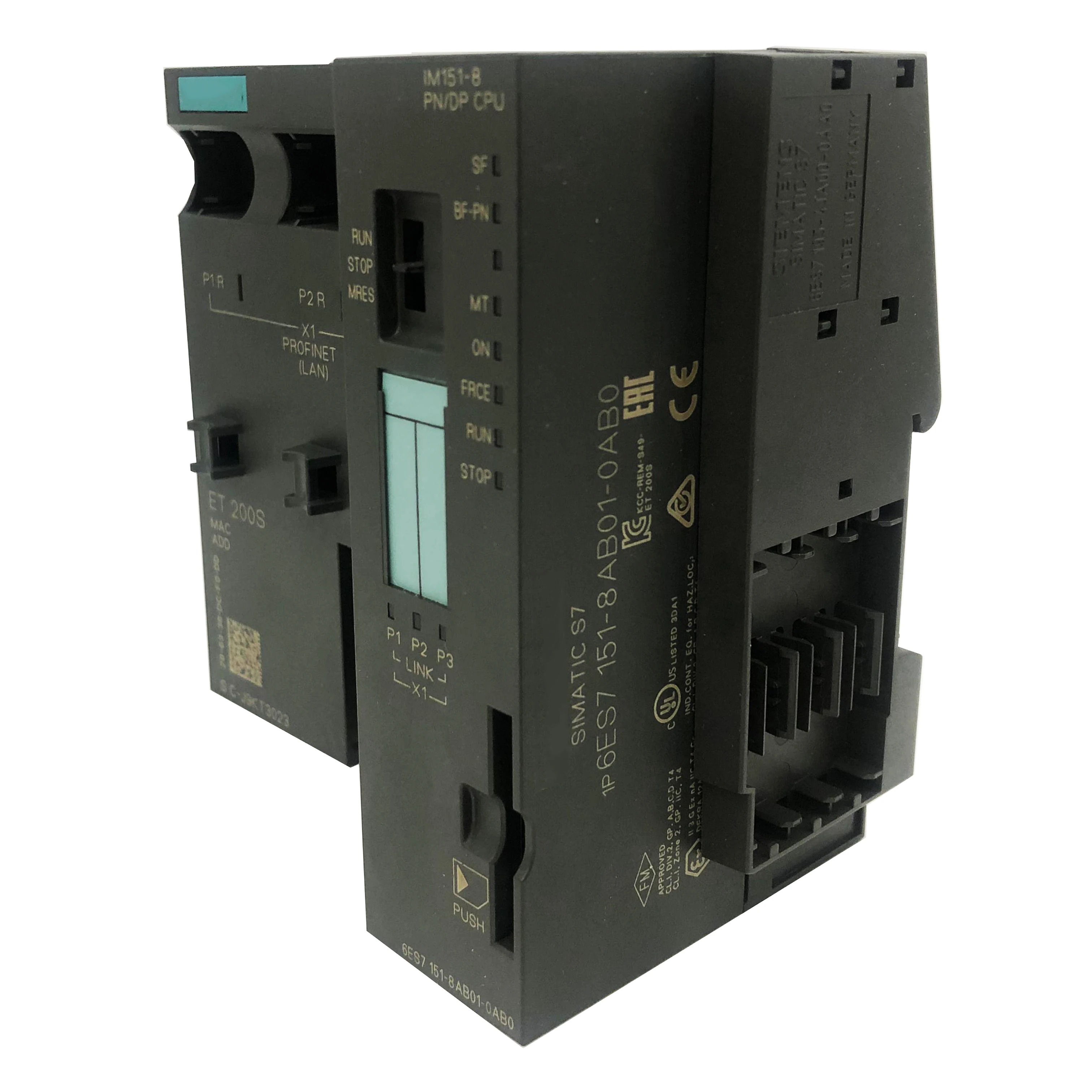 new original 6es7 151 8ab01 0ab0 6es7151 8ab01 0ab0 im151 8 cpu interface module for siemens simatic et200s series supports profinet io integrates logic control and communication with fast processing and high stability-1