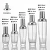 Flacon de lotion argenté de 20 ml en verre transparent