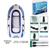 Bateau pneumatique bleu et blanc pour 4 personnes