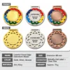 Colorful Floral Edge Openwork Medal