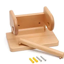 Держатель для рулона туалетной бумаги из твердой древесины креативный настенный держатель бумажных полотенец