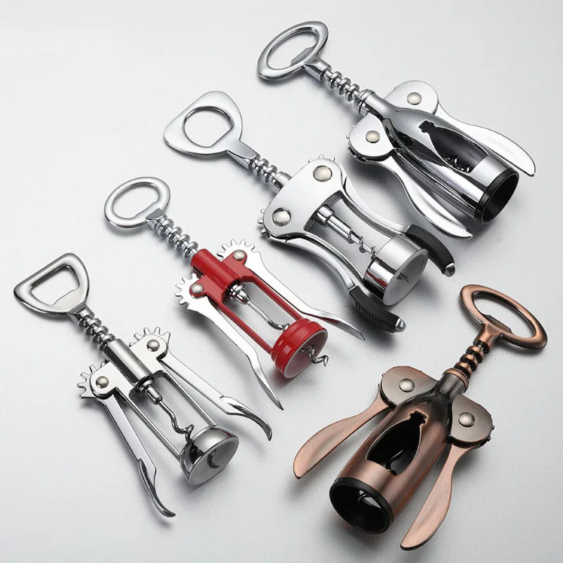 Portable Stainless Steel Wine Opener With Zinc Alloy And Pp Metal