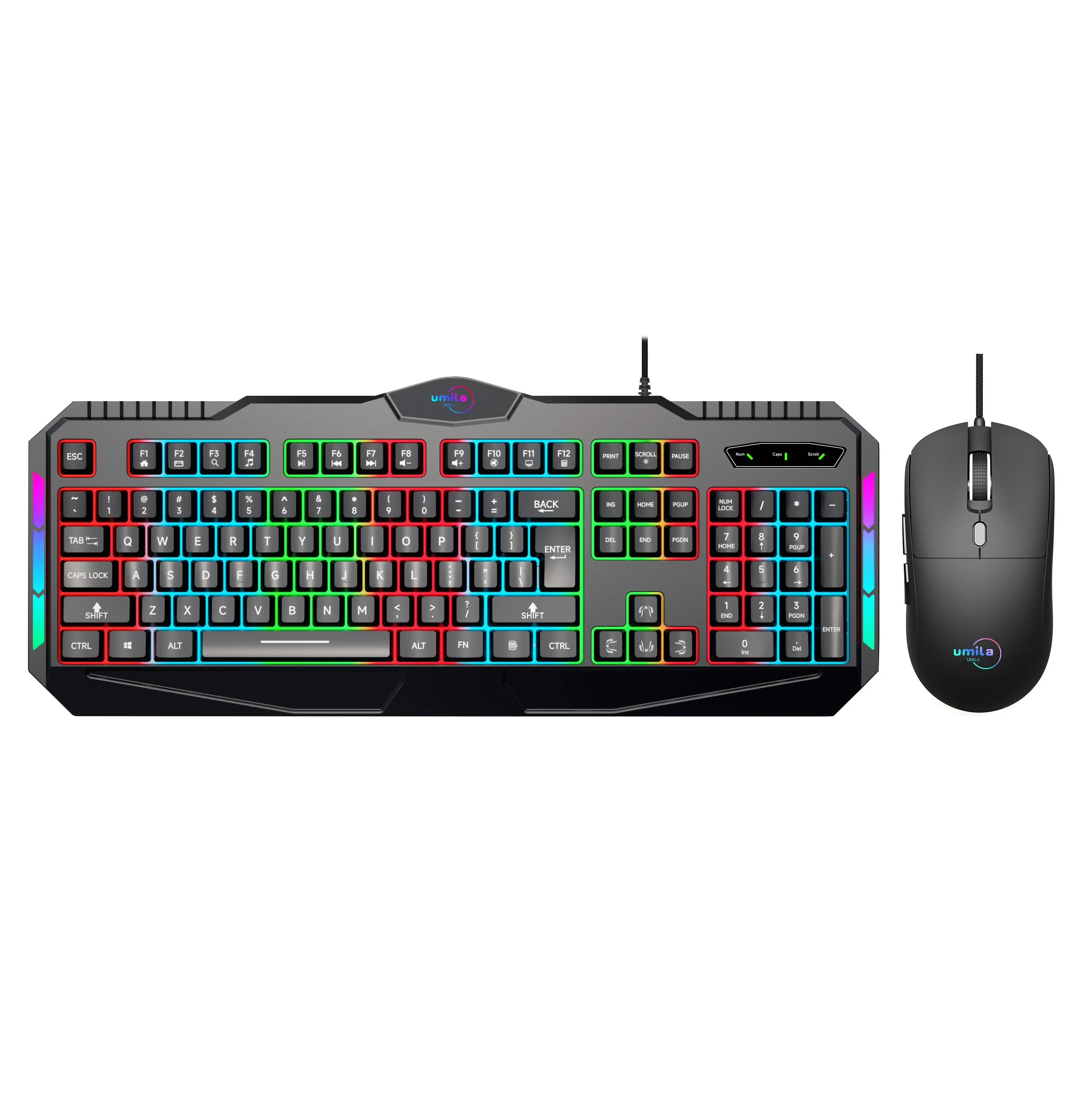 Umila di alta qualità tastiera di gioco e mouse tastiera OEM mouse