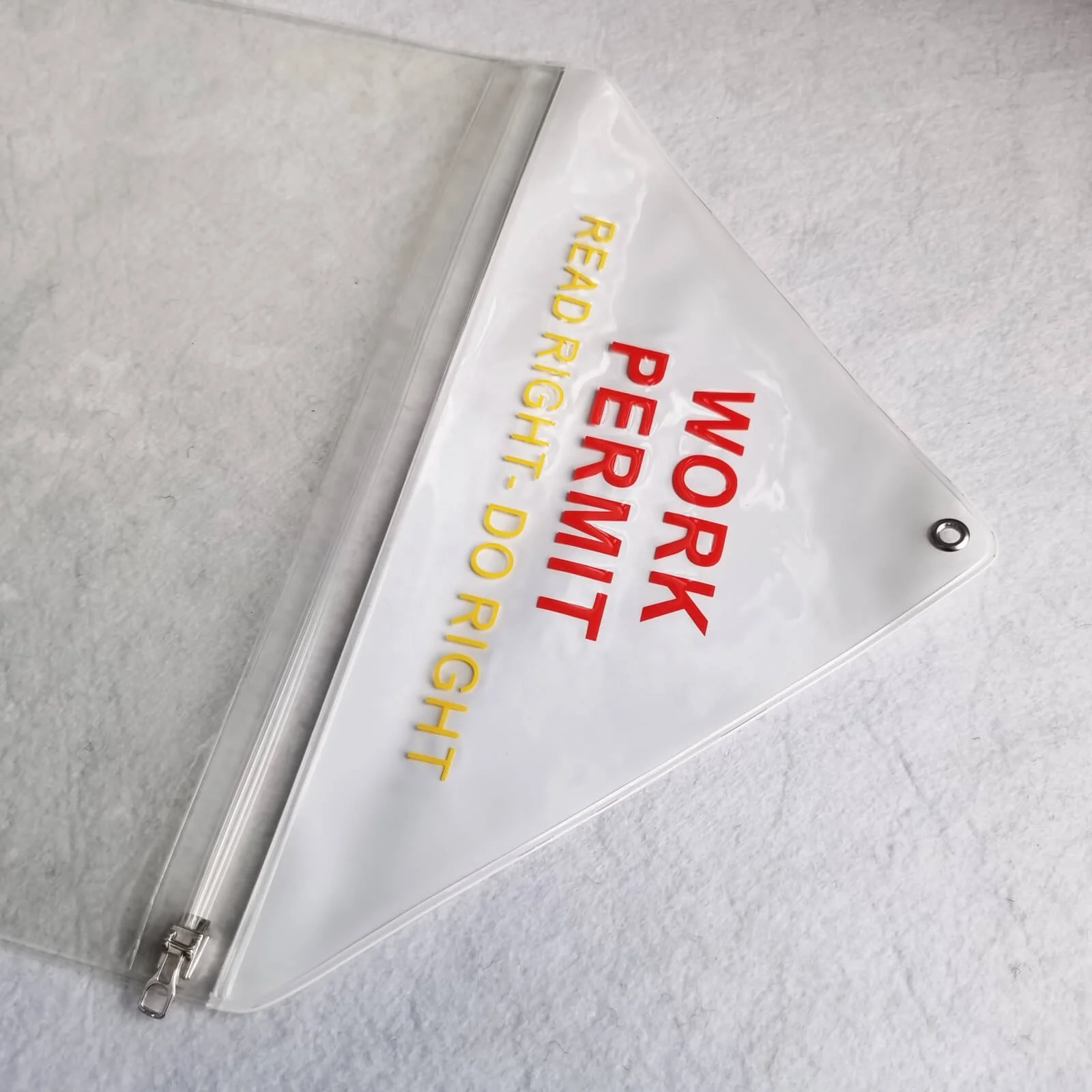Vinyl Zip Lock Documents Holder PVC Clear Job Ticket Holder Custom A4 ...