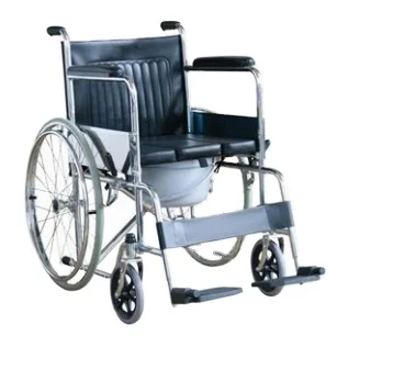 折叠式便装轮椅 带便盆便携式铝制实心后轮 Buy 轻量折叠马桶轮椅 轮椅厕所 实心后轮轮椅product On Alibaba Com