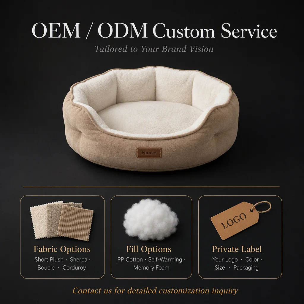 Scalloped Pet Nest Bed Plush Outer — Product details 9