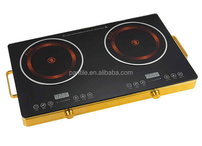 Kitchen Ceramic Stove 3500W Grill 2 Burner Cooking Electric Ceramic Stove Infrared Double Induction Cookers