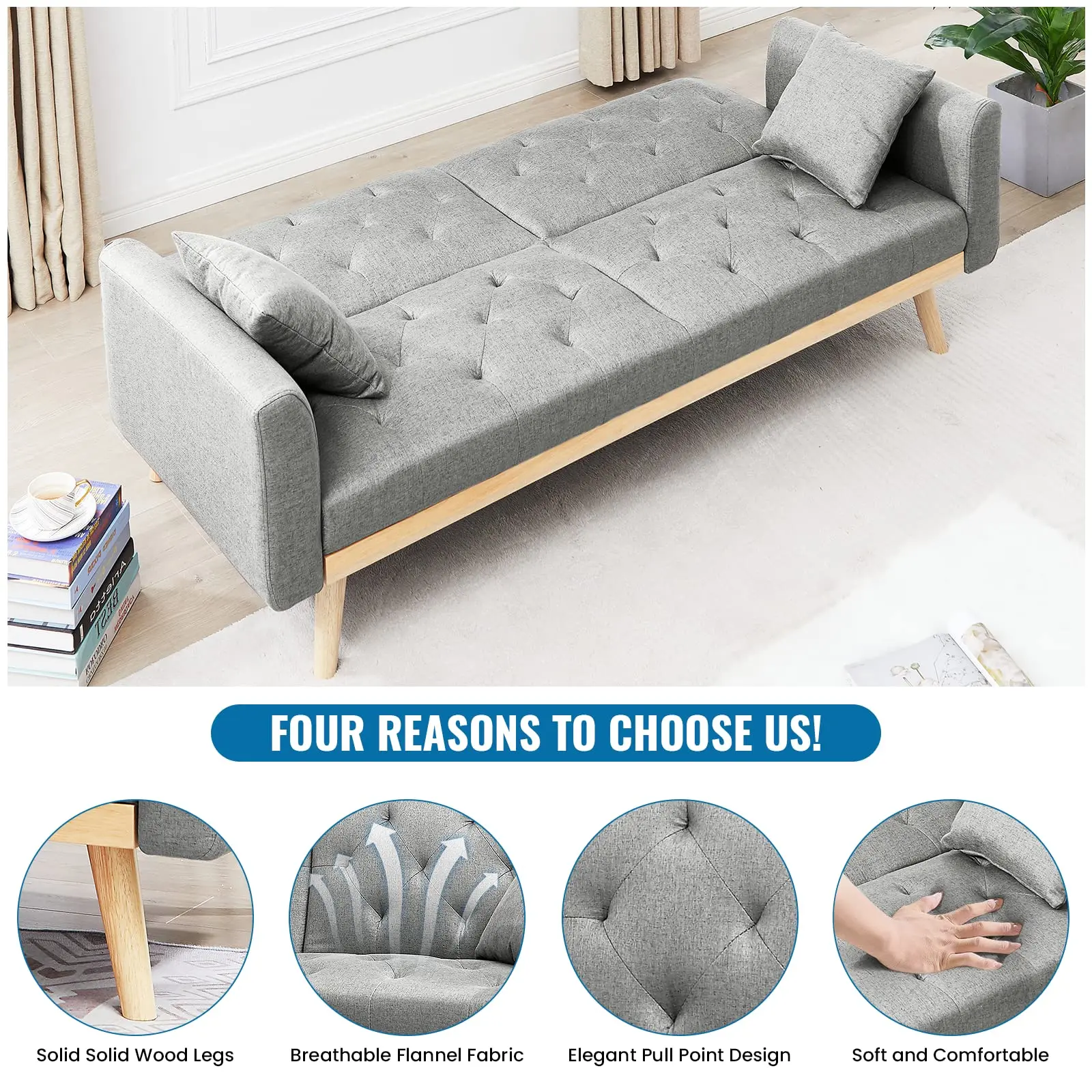 Wholesale Sofa Cama Plegable Multifuncional Divan Black Foldable