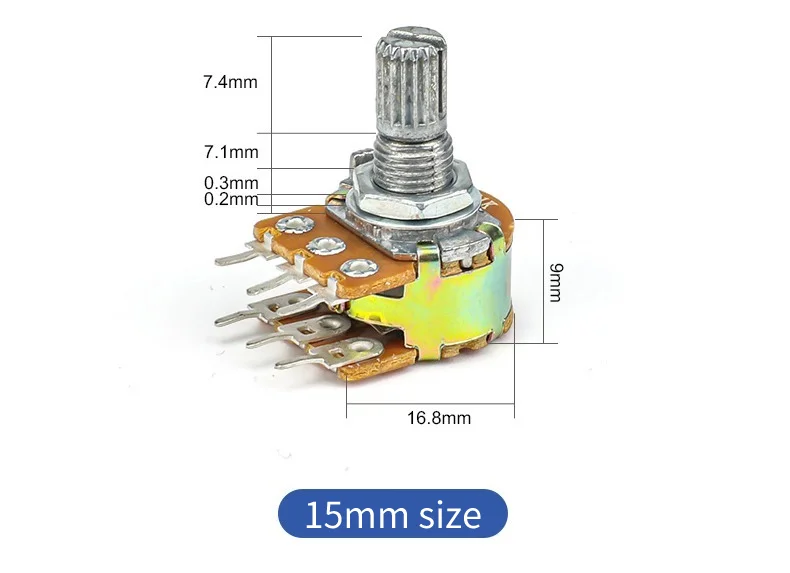 WH148 50k Carbon Film Switch Rotary Potentiometer for Volume Control