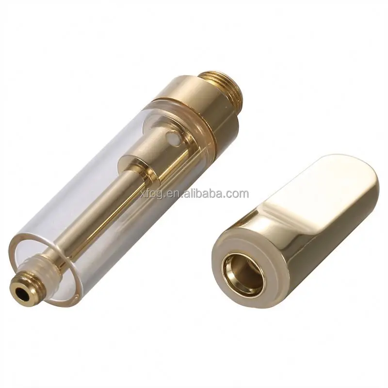 Gold Glass Ceramic Cartridge Empty Cbd Vape Pen Systems Cbd Oil Cartridge