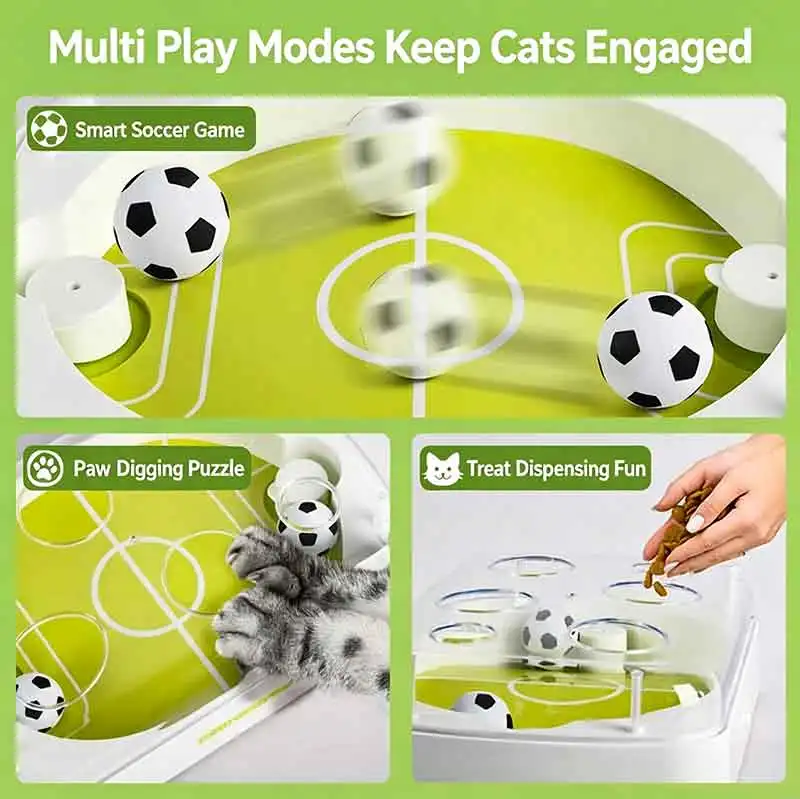 product new electric induction football field cat toy elastic ball hide treat puzzle toy automatic self play boredom relief-2