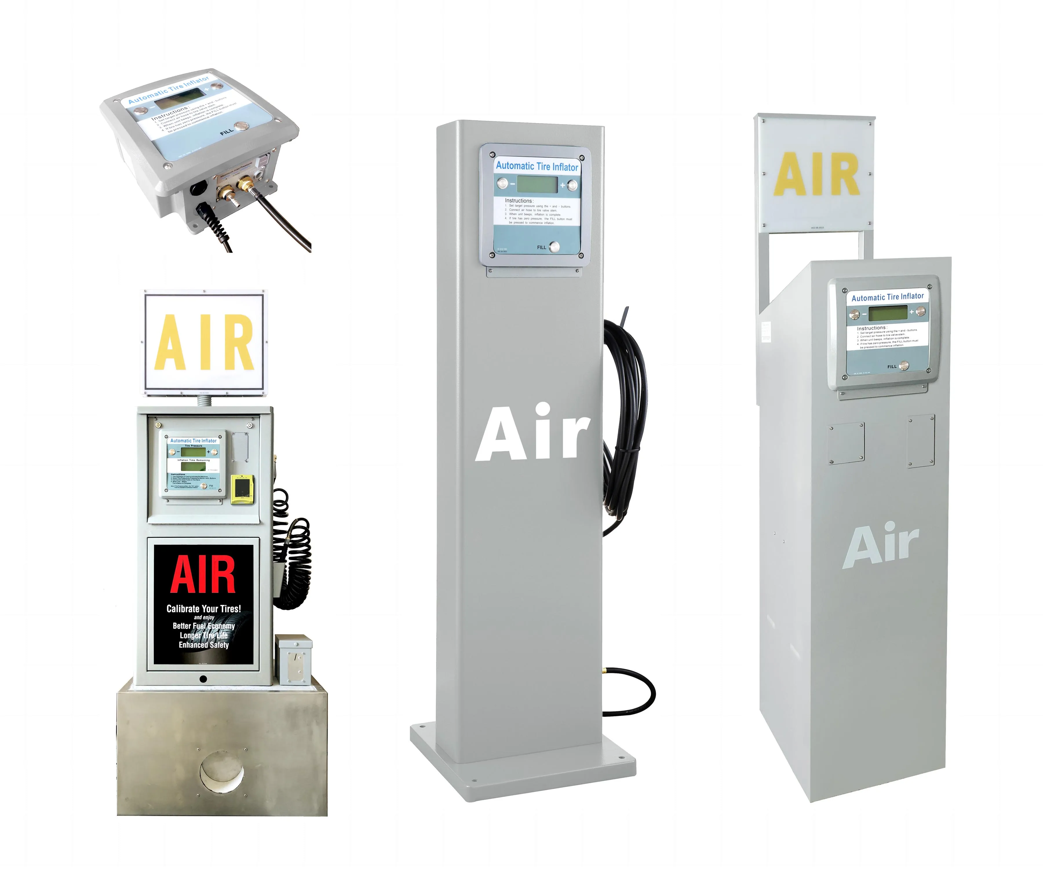 G5カード式コイン投入式空気注入機 タイヤ空気圧計 屋外用モト自動デジタルタイヤインフレータ ガソリンスタンド向け