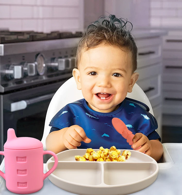 Renjia Custom Suction Plate Baby Fashion Plate Sets For Kids