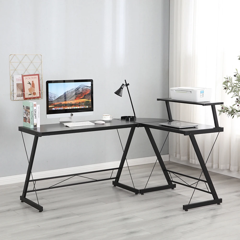 Monitors Acrylic L Shaped Table 