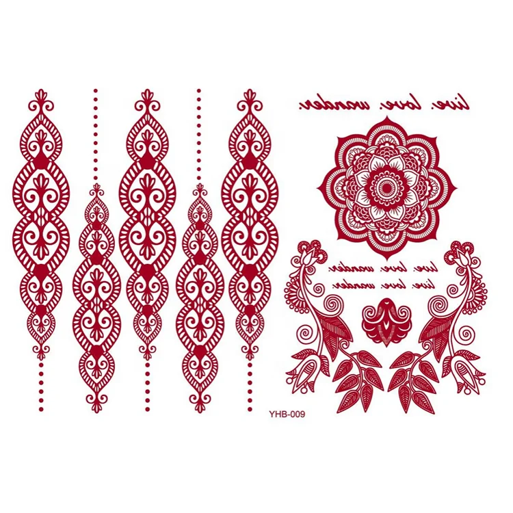 Reusable Mehandi Stickers | Reusable Henna Sticker | Henna Stencils | Henna  Tatoo Best Price in pakistan