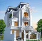 modern modular villa with prefabricated steel frame structure