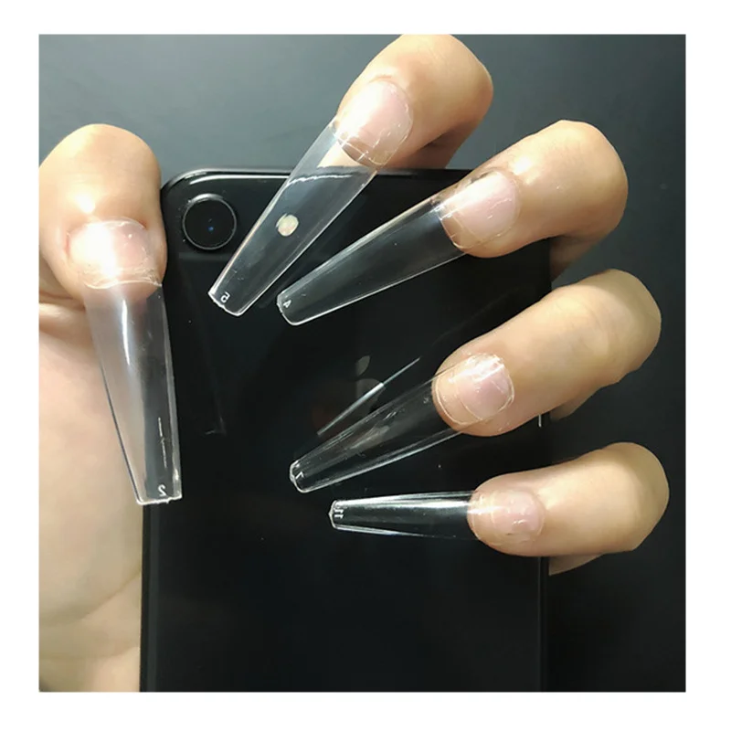 Nieuw maanjaar verkoudheid Rommelig 2021 Extra Long Press On Nails Full Cover Xxl Coffin Nails Acrylic  Extension System False Full Cover Clear Nail Tips - Buy Press On Nails,Full  Cover Tips,Press On Nails Tips Product on