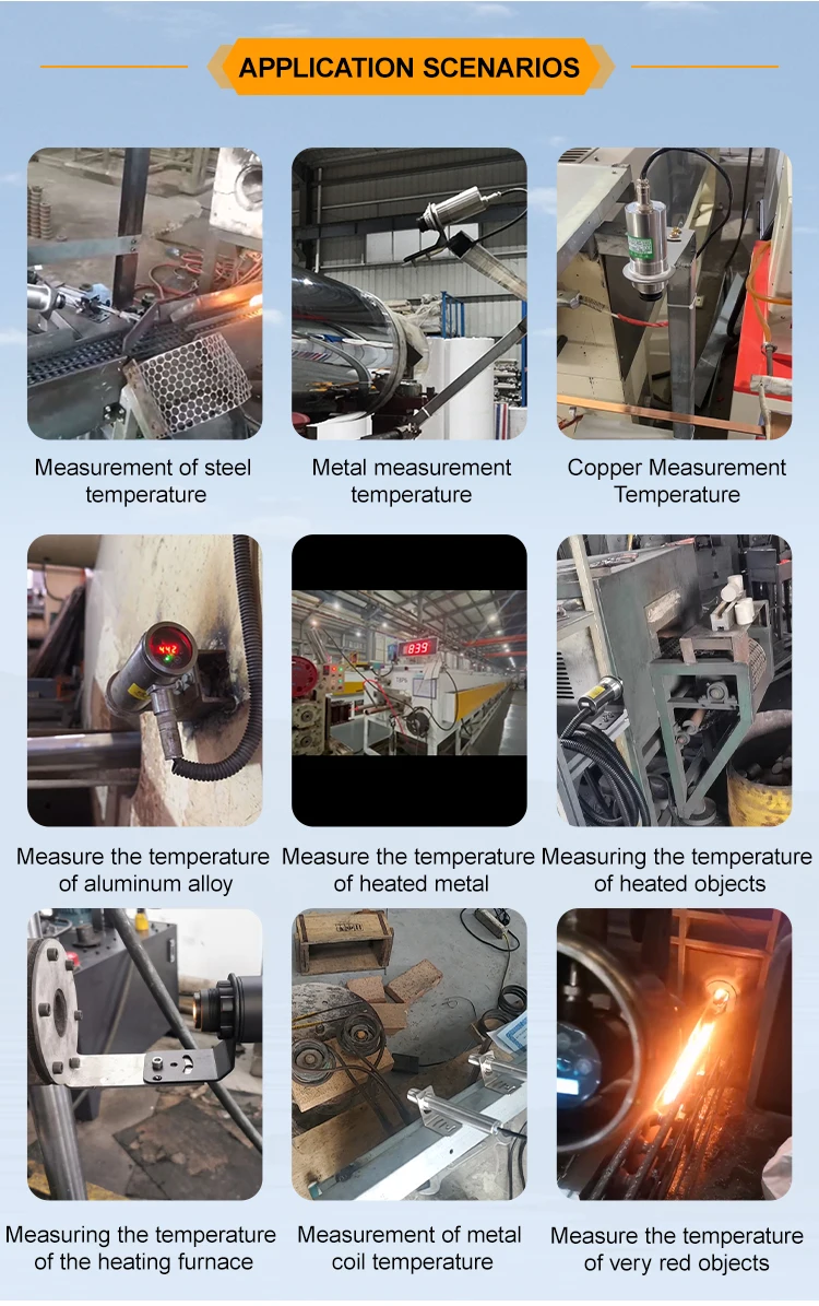 JSD-CL30120AR 300~1200℃ Measuring Aluminum Industrial Temperature Sensing Probe Infrared Temperature Sensor details